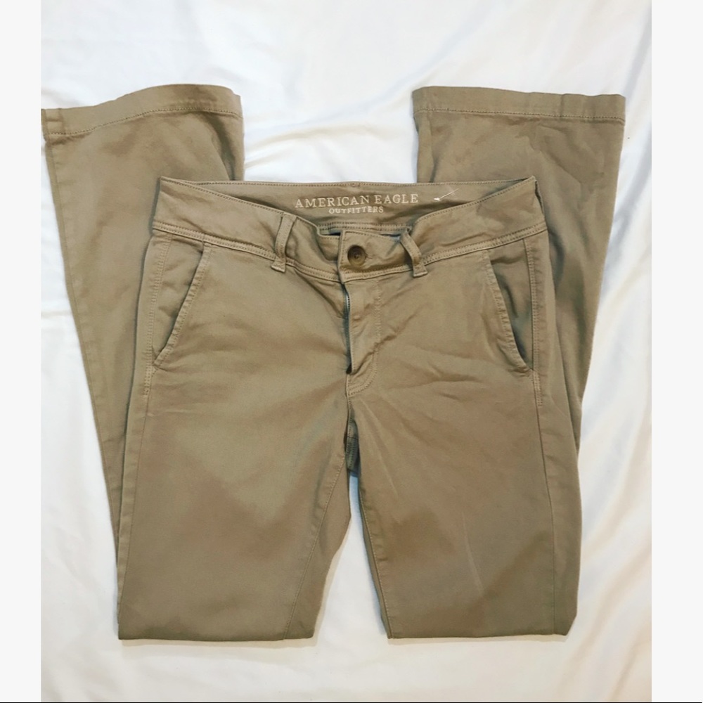 American Eagle Super Stretch Kick Boot Khaki